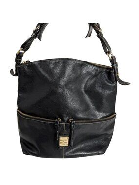 Dooney & Bourke Dillen Large Black Leather Shoulder Bag *READ DESCRIPTION*